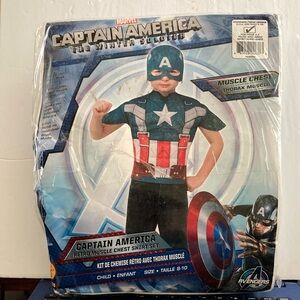 MARVEL CAPTAIN AMERICA The Winter Soldier Child Boy Size 8-10 Retro Custom Set